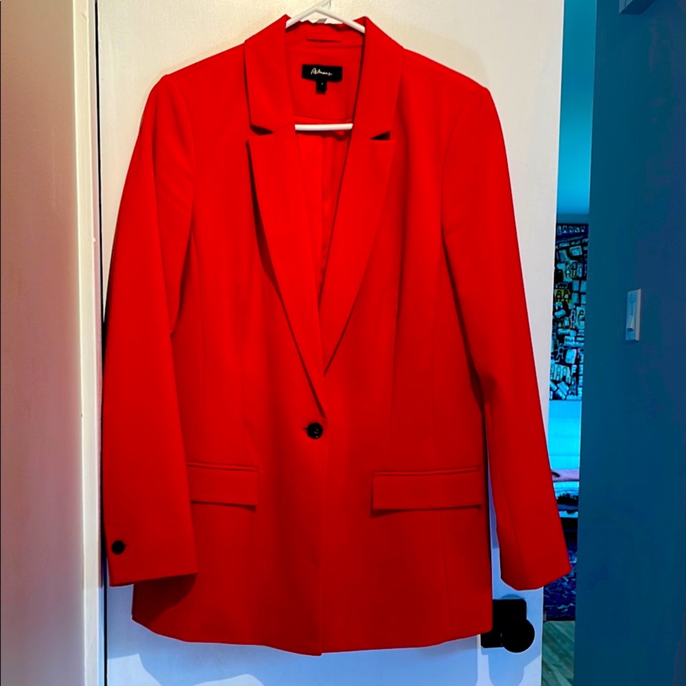 A New Day Red Blazer Classic Suit Jacket